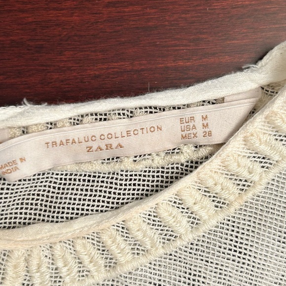 Zara Trafaluc Eyelet Lace Embroidered Top - Picture 3 of 4